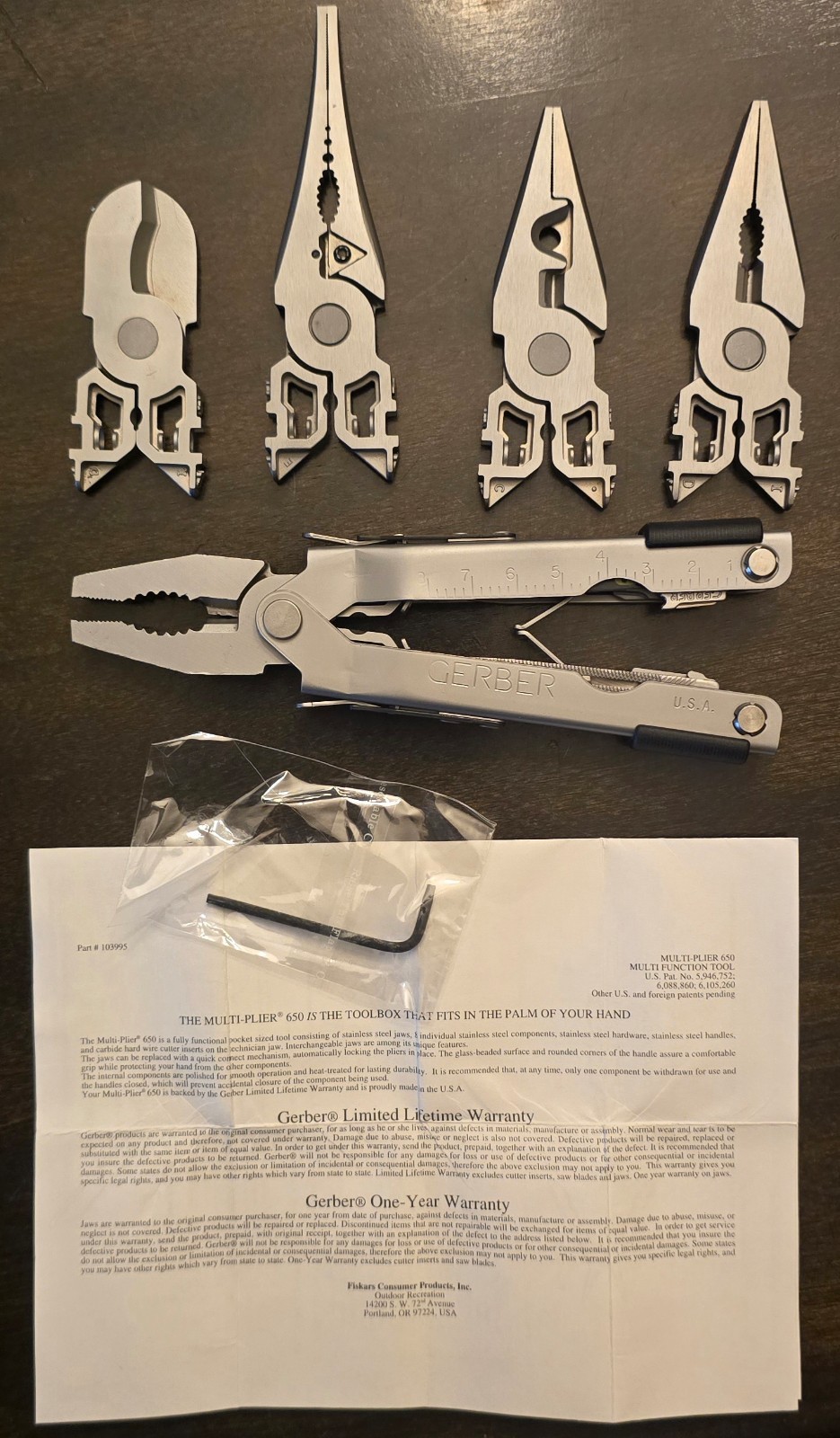 Gerber Evolution MP650 multi plier Military variant FULL set of 5 HEAD incl. EOD