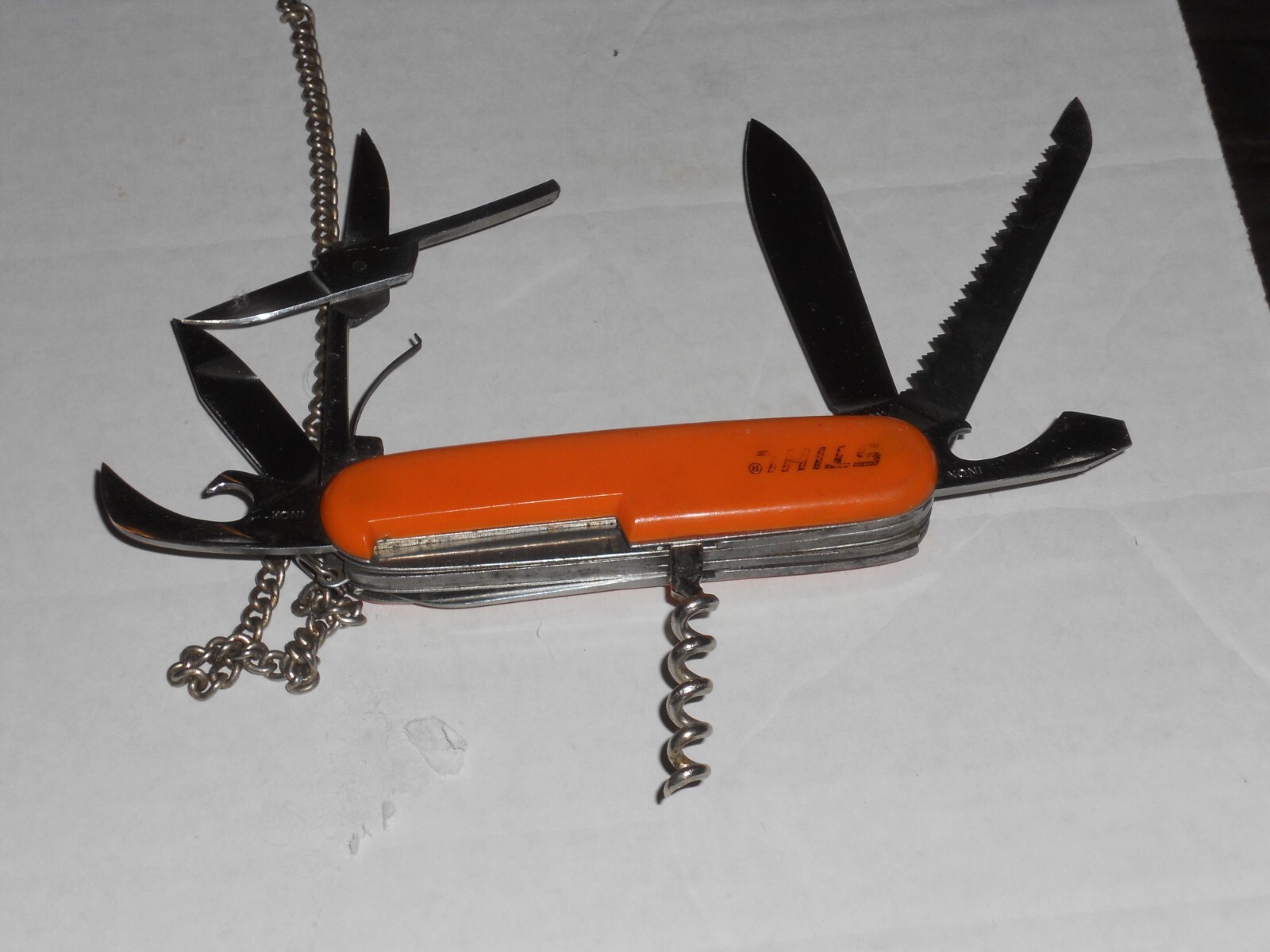 STIHL Pocket Knife With Multi Function Inox Solingen Germany No Marks On Blades