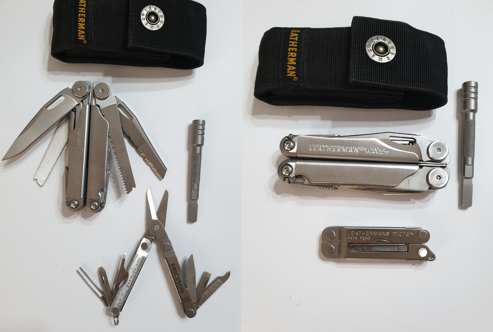 🔥 Leatherman Wave + Multi Tool Micra Keychain Bit Driver Extender Not Used Set