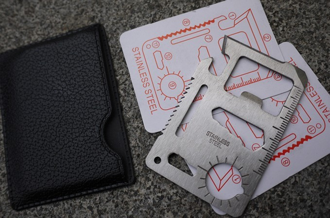 11 in 1 Stainless Pocket Card Survival Multi-tool Kit Camping Emergency Knife