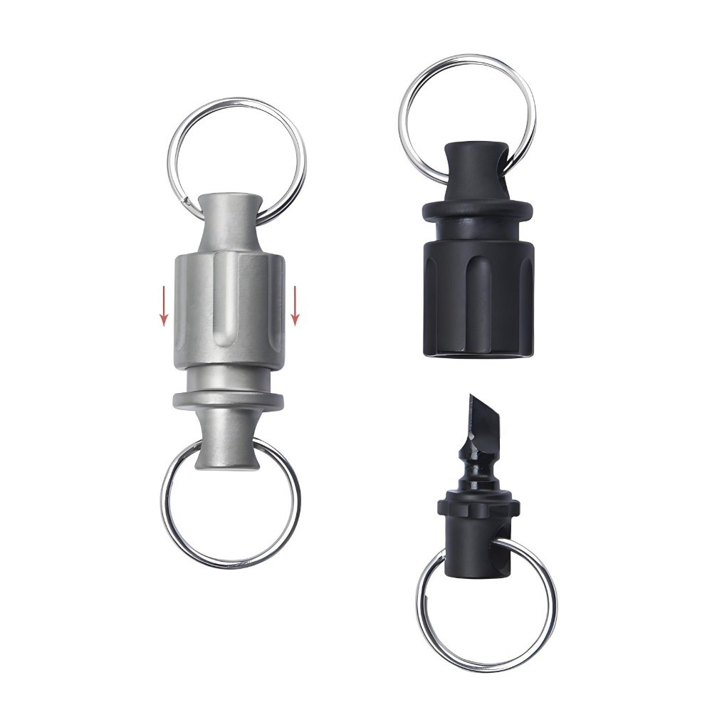 Titanium Alloy Quick Release 360° Swivel Keychain Connector EDC Portable