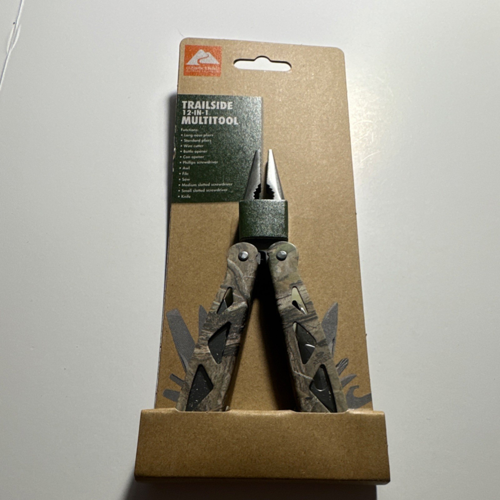 Trailside Pliers 12-in-1 Multitool Camouflage Wire Cutter Ozark Trail