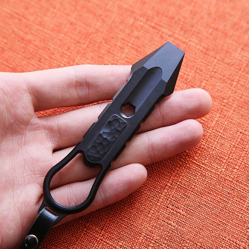 EDC TC4 Titanium Alloy Pry Bar Keychain Crowbar Outdoor Multi Tool Multi Tools