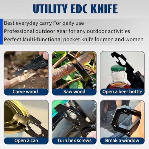 8-in-1 Multitool with Detachable Led Light, Pocket EDC Multitool, Pocket Knif…