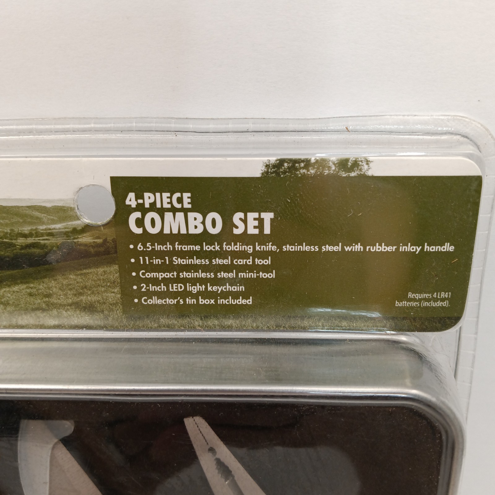 Ozark Trail Outdoor Equipment 4-Piece Combo Set in collectors tin box-NEW IN BOX