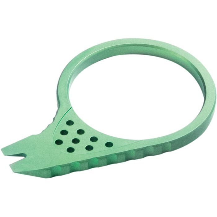 Kubey Pry Tool Green With Finger Ring Titanium Construction Durable Lightweight