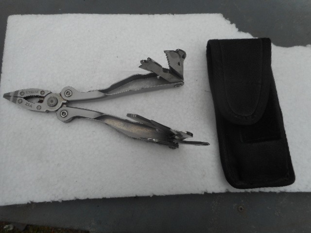 Vintage Schrade Tough Tool ST1 Multi-Tool w/ Leather Sheath USA Gift Pliers