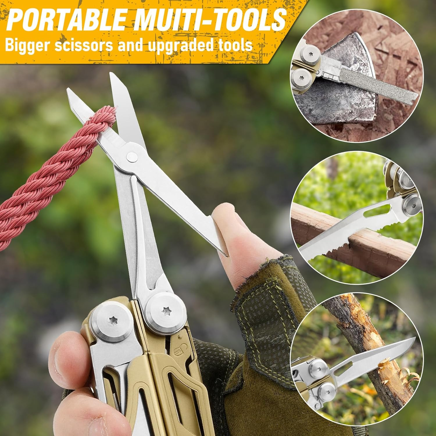 Multitool Pliers Pro BI2045, 31-In-1 Stainless Steel Multi Tool with Replaceable