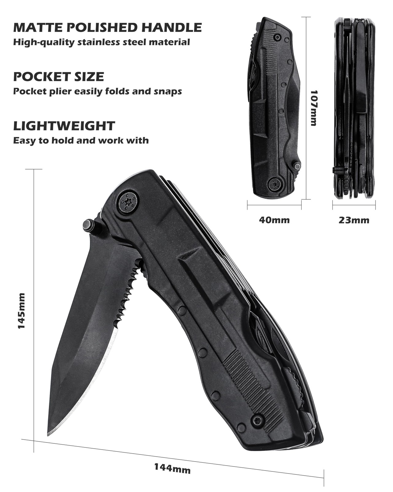 Multi-Tool 19-in-1 Essential Survival Tools and Multitools Plier- Gift for Me…