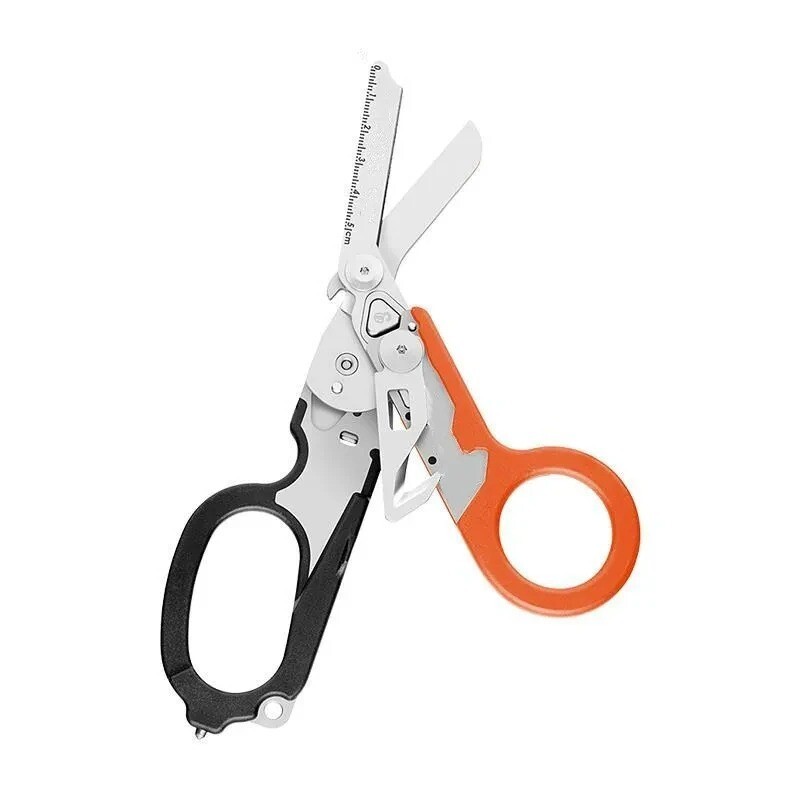Tactical Folding Scissors – Survival Multi-Tool First Aid Camping EMT Gear