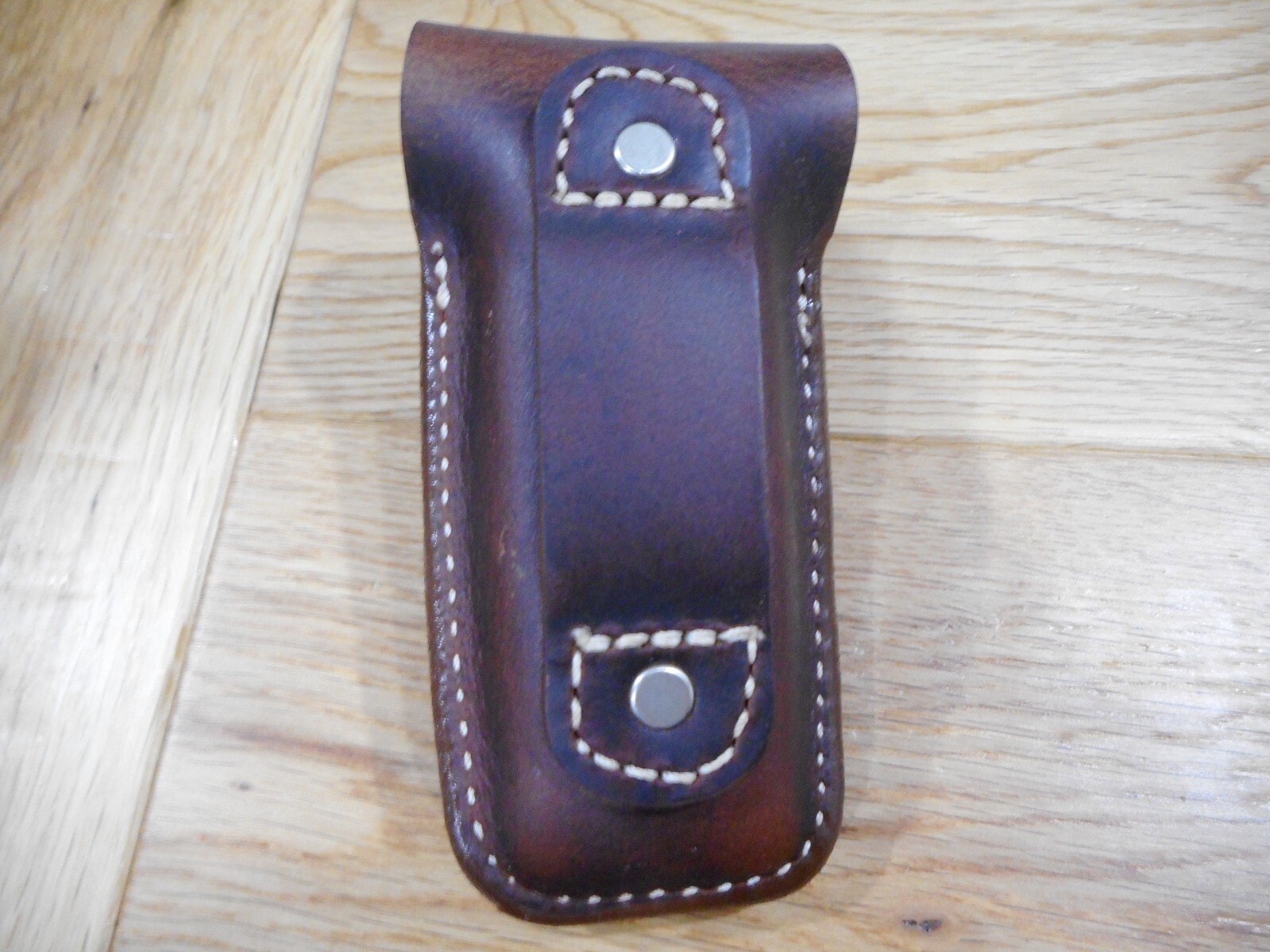 Leatherman Wave Crazy Horse leather sheath. POW-MIA snap. Sheath only.