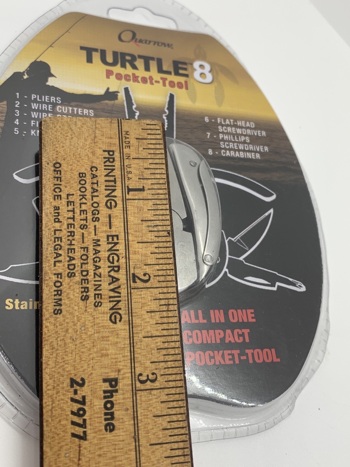 Quarrow Turtle 8 Pocket Tool Stainless Steel Folding Compact Design Fishing NEW