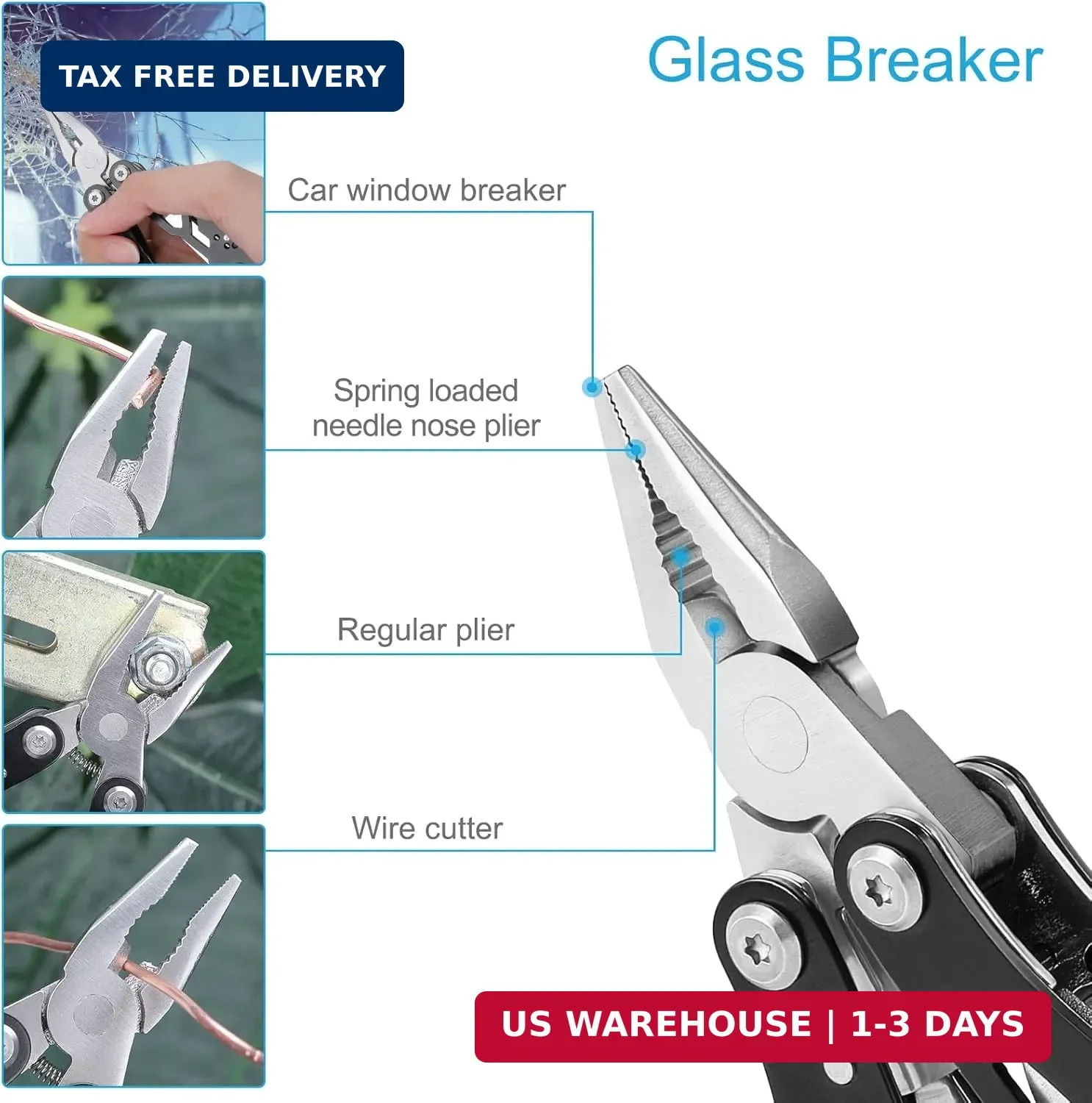 2PCS Bovgero Mini Multitool Pliers 15 in 1, Handmade Multi Tool Plier, Premium K