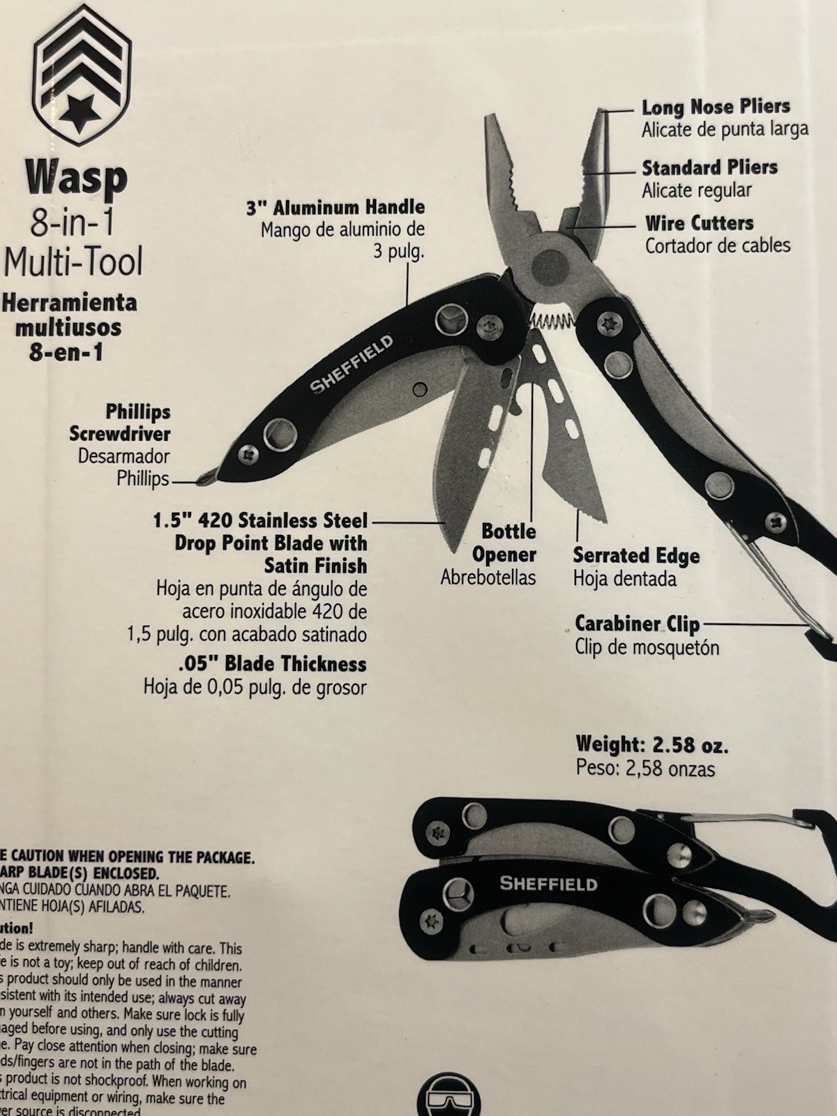 Sheffield Wasp 8-1 Multi-Tool (Lot of 2)