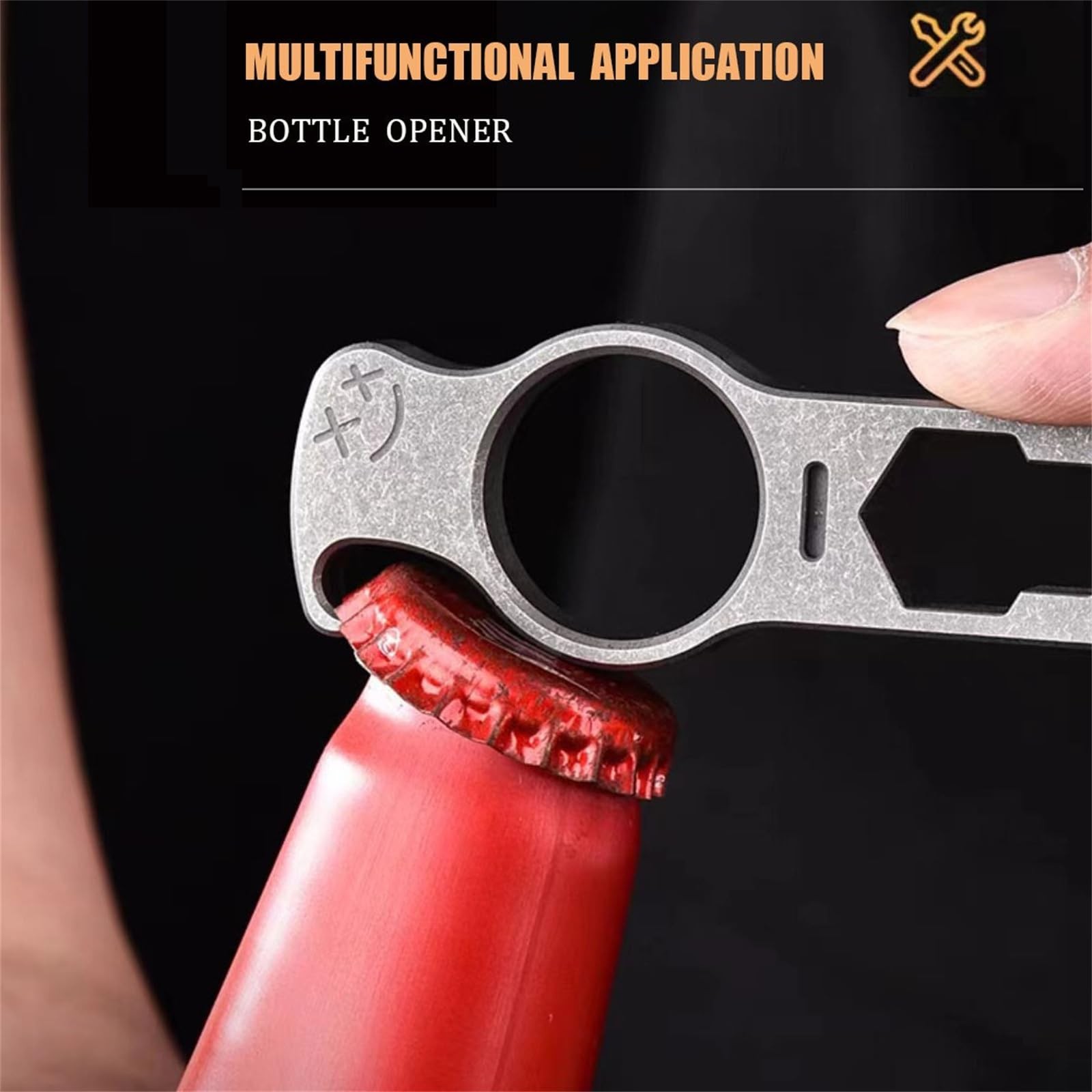 EDCMultifunction Titanium Crowbar with Bottle Opener, Screw Caps…