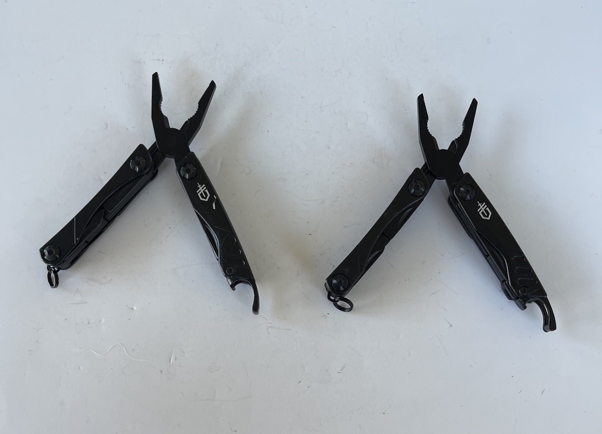 Lot 2 Black Gerber Dime Mini Multitools, Plain Edge, Scissors, Fast Shipping!!!