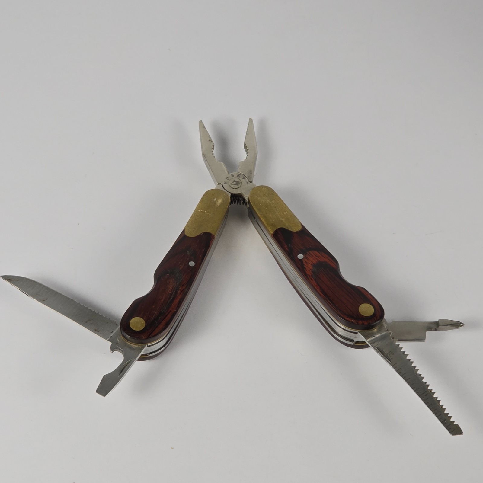 HUSKY 25 Years 25th Anniversary Limited Edition Multi-Tool Brass Wood vintage