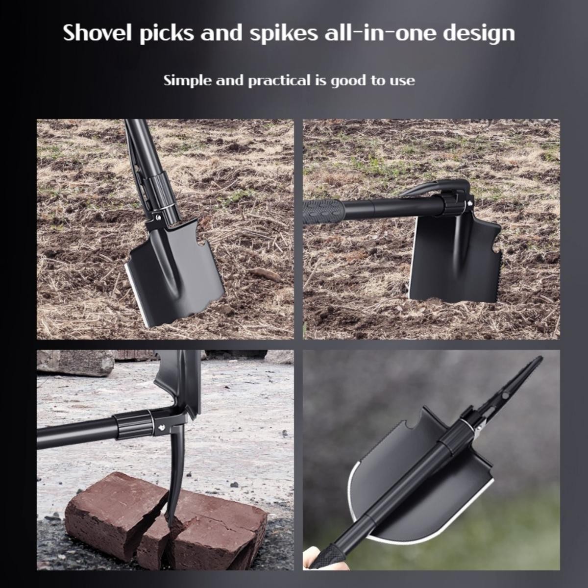 Outdoor Foldable Camping Shovel – Portable Multifunction Hiking Tool