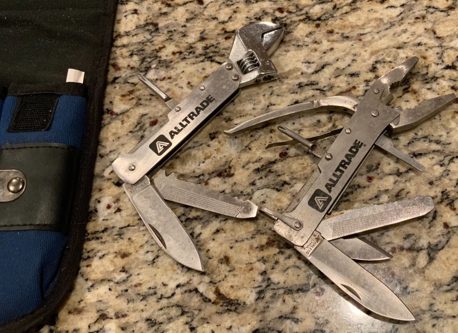 Alltrade Stainless Multi Tool Belt Pouch 11 Function w/ Wrench / Pliers / Knife