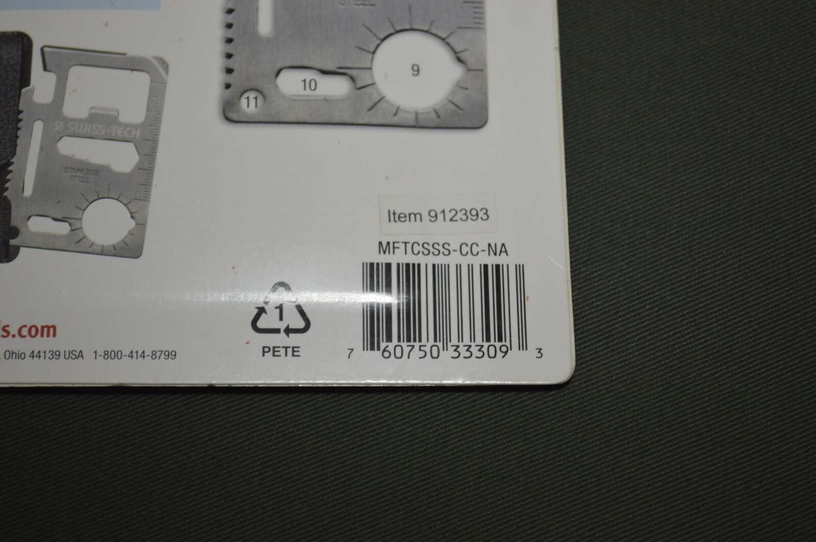 SWISS + TECH CREDIT CARD MULTI TOOL STAINLESS STEEL Survival NWT