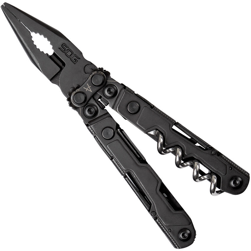 SOG PowerLitre Multi Tool Black Knife Pliers Ruler Screwdriver Scissors PL1002CP