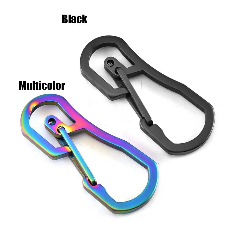 1pc Titanium Plating Carabiner Camping Clip Outdoor Tool Key Ring Clip Keychain