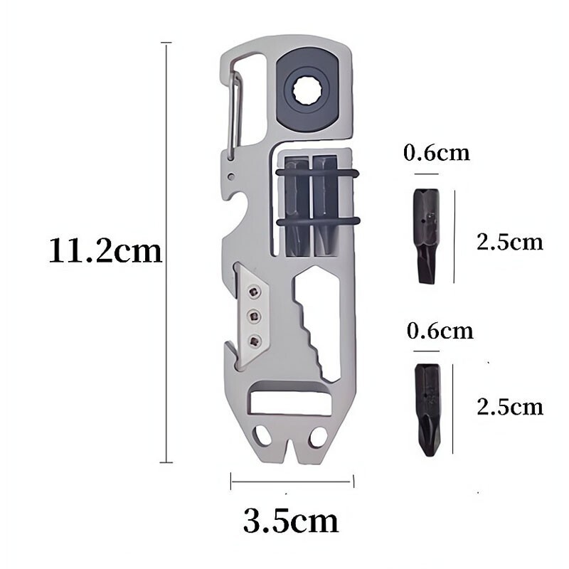 Hot EDC Stainless Steel Key chain Pry Bar Crowbar Pocket Outdoor Multi CardTools