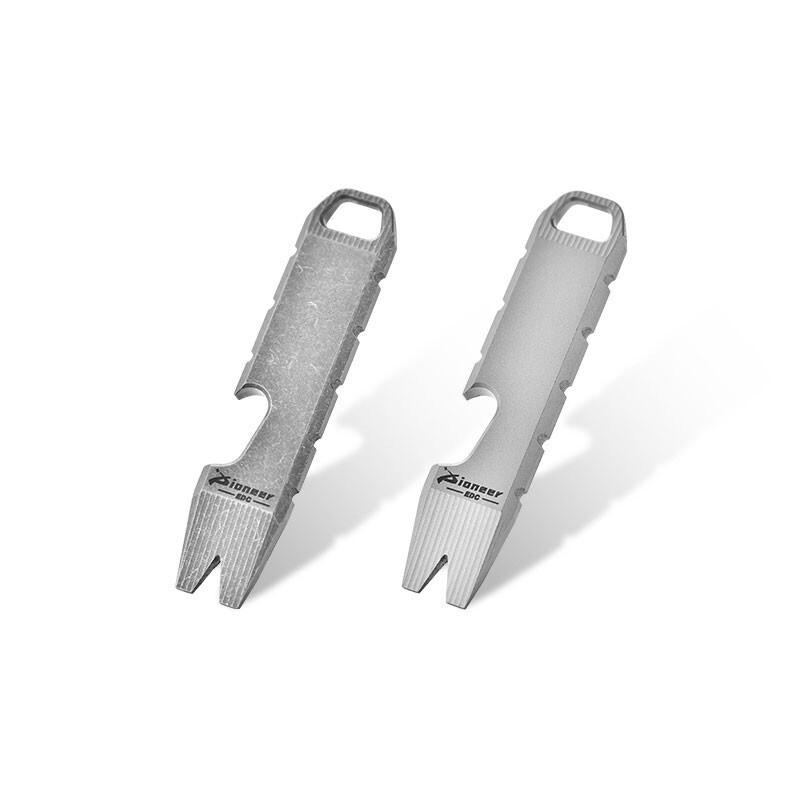 EDC Mini Ti Alloy Keychain Multi Tool Pocket Pry Bar Crowbar Opener Cutter