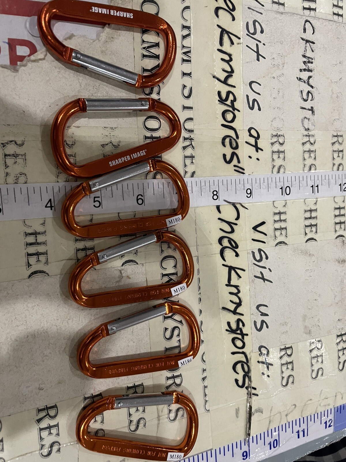 NEW 6X SHARPER IMAGE Carabiner Clips To Tools,belts Backpacks,not for climbing