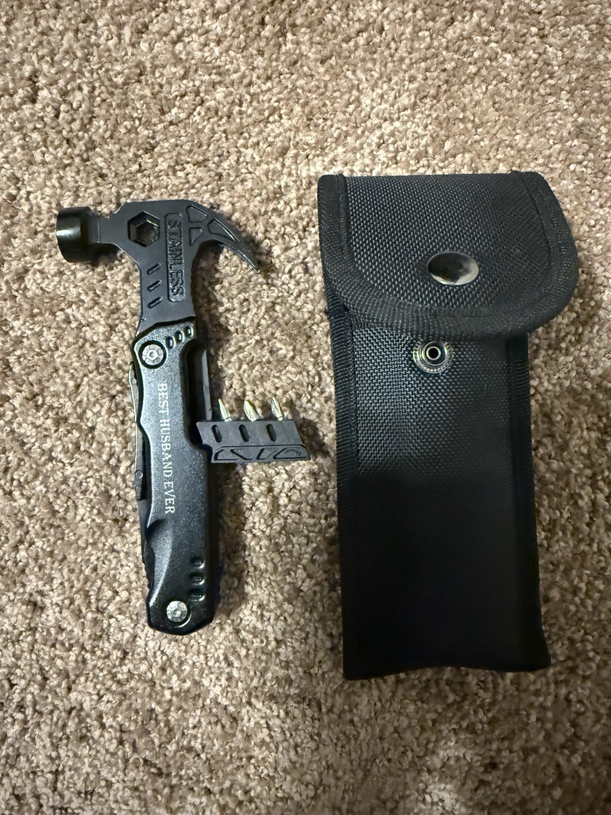 Hammer 12 IN 1 MULTITOOL Best Husband Ever EXCELLENT Condition W/ Case