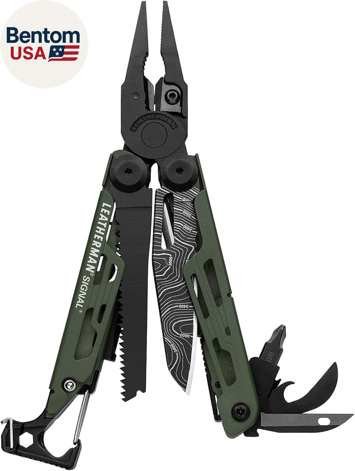 , Signal, 19-In-1 Multi-Tool for Outdoors, Camping, Hiking, Fishing, Survival, D