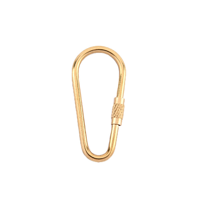 5PCS Mini Brass O Shape Ring EDC Screw Lock Carabiner Backpack Hook Keychain