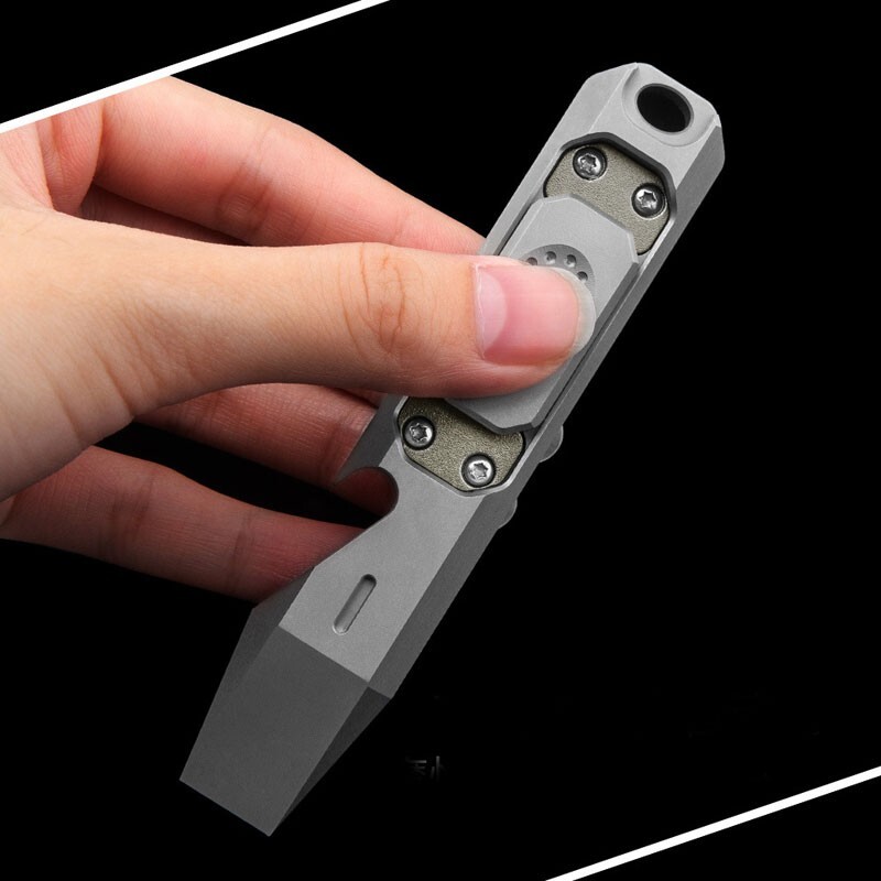 EDC Titanium Alloy Multi Tools Pry Bar Crowbar Fidget Clicker Toy Stress Relief