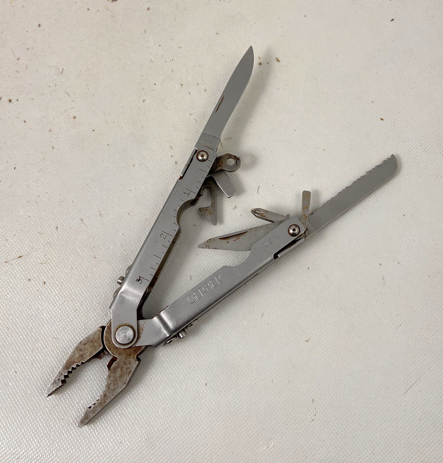 🌟Gerber USA MP400 Blunt Nose Multi-Tool, Pliers, Knife, File, Vintage NICE!