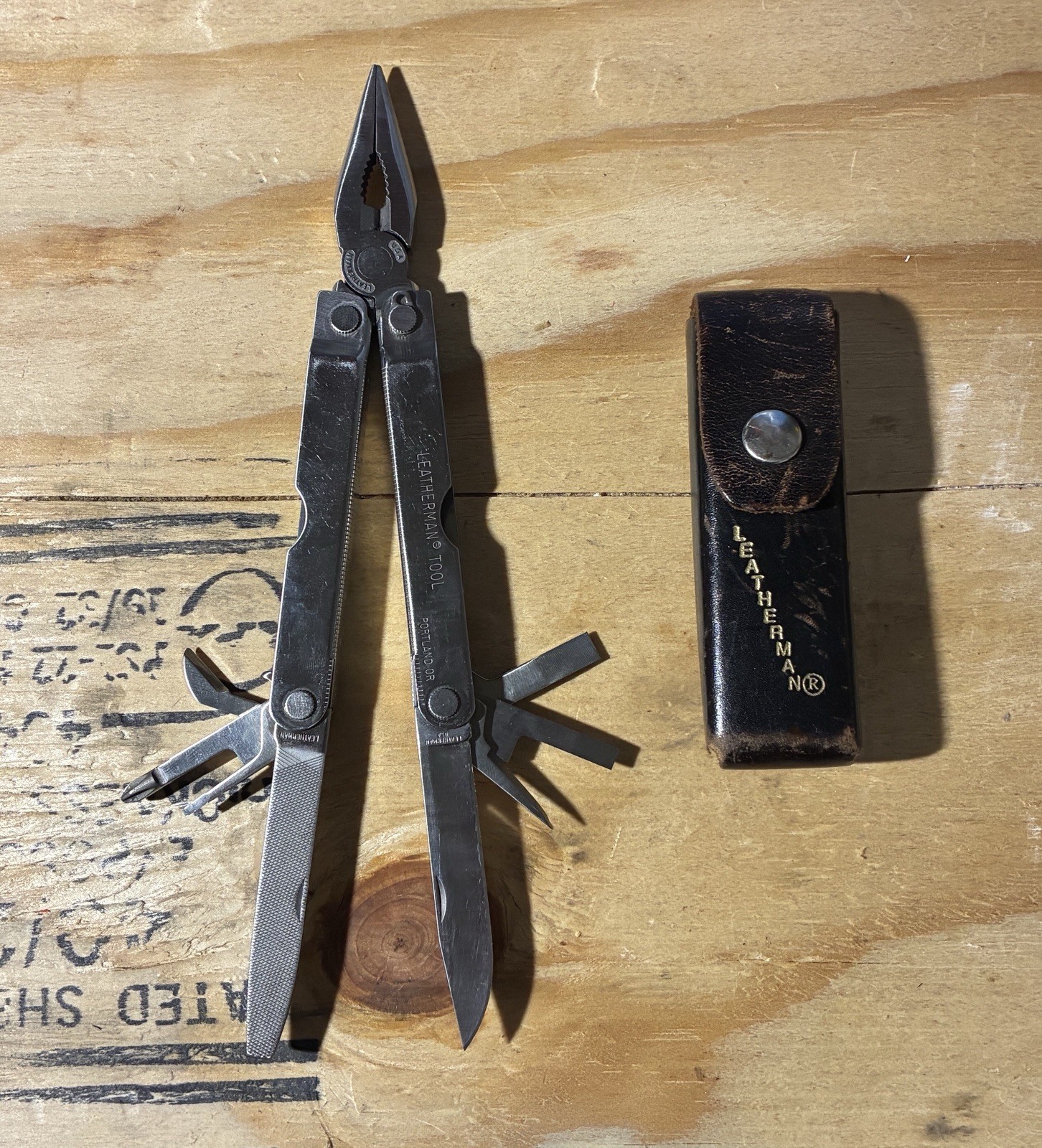 Vintage Original Leatherman USA Multi Tool Leather Sheath Portland OR