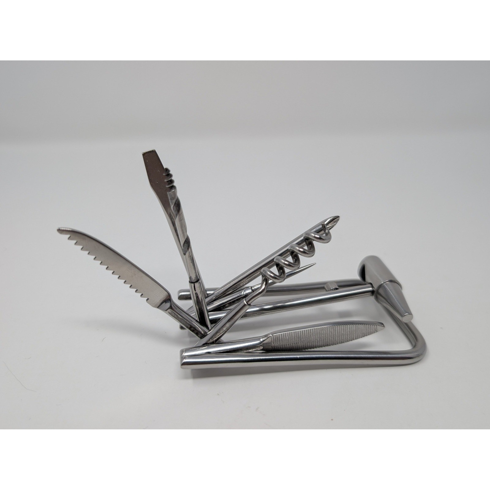 Byrd Stainless Steel Multi-Tool Leather Pouch Vintage EDC Camping Utility