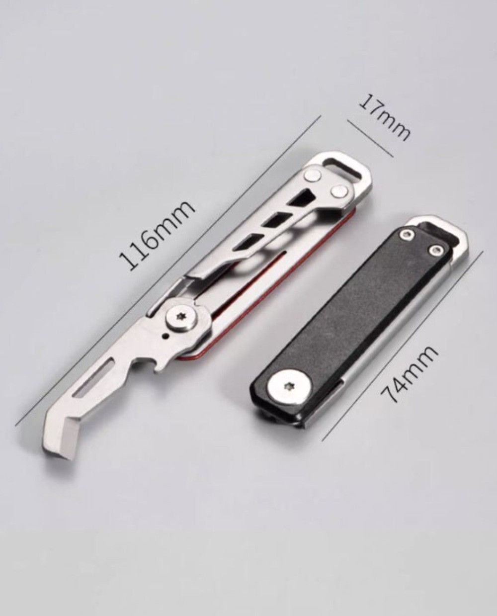Stainless Steel Car Keychain Multi Tools Opener Outdoor Portable Key Pendant EDC