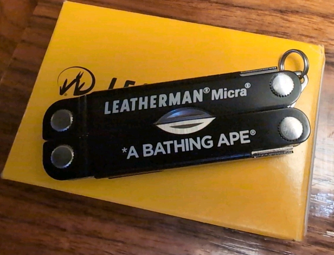 LEATHERMAN, A Bathing Ape BAPE Micra, Keychain Multi-tool, Black