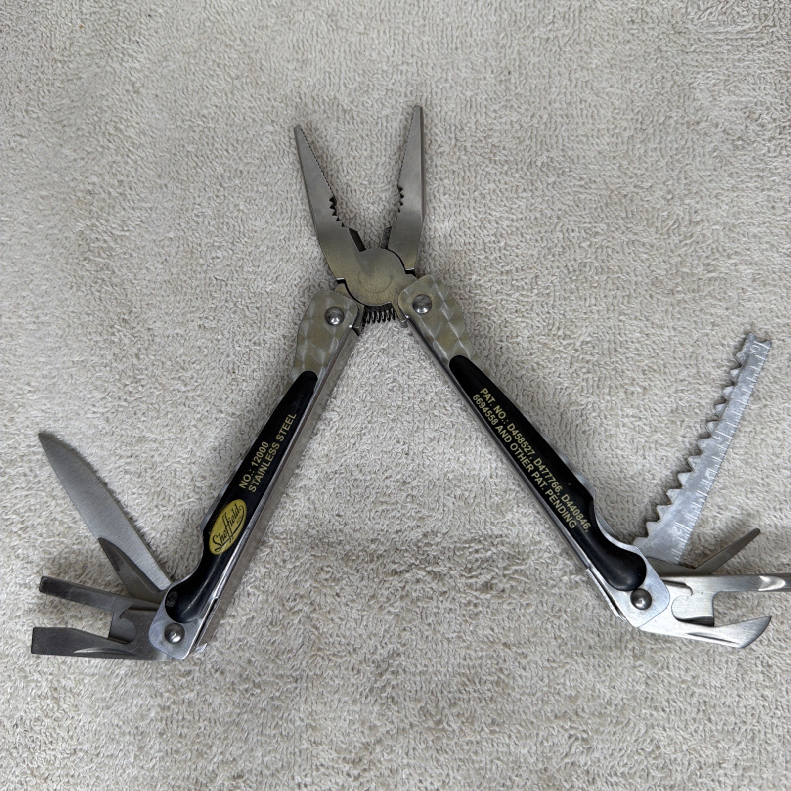 Sheffield No.12000 Stainless Steel Folding Pocket Multi Tool
