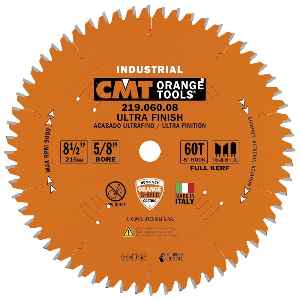 219.060.08 Sliding Compound Miter Saw Blade Hw D=81/2 B=5/8 Z60 K=0.118 P=0.100