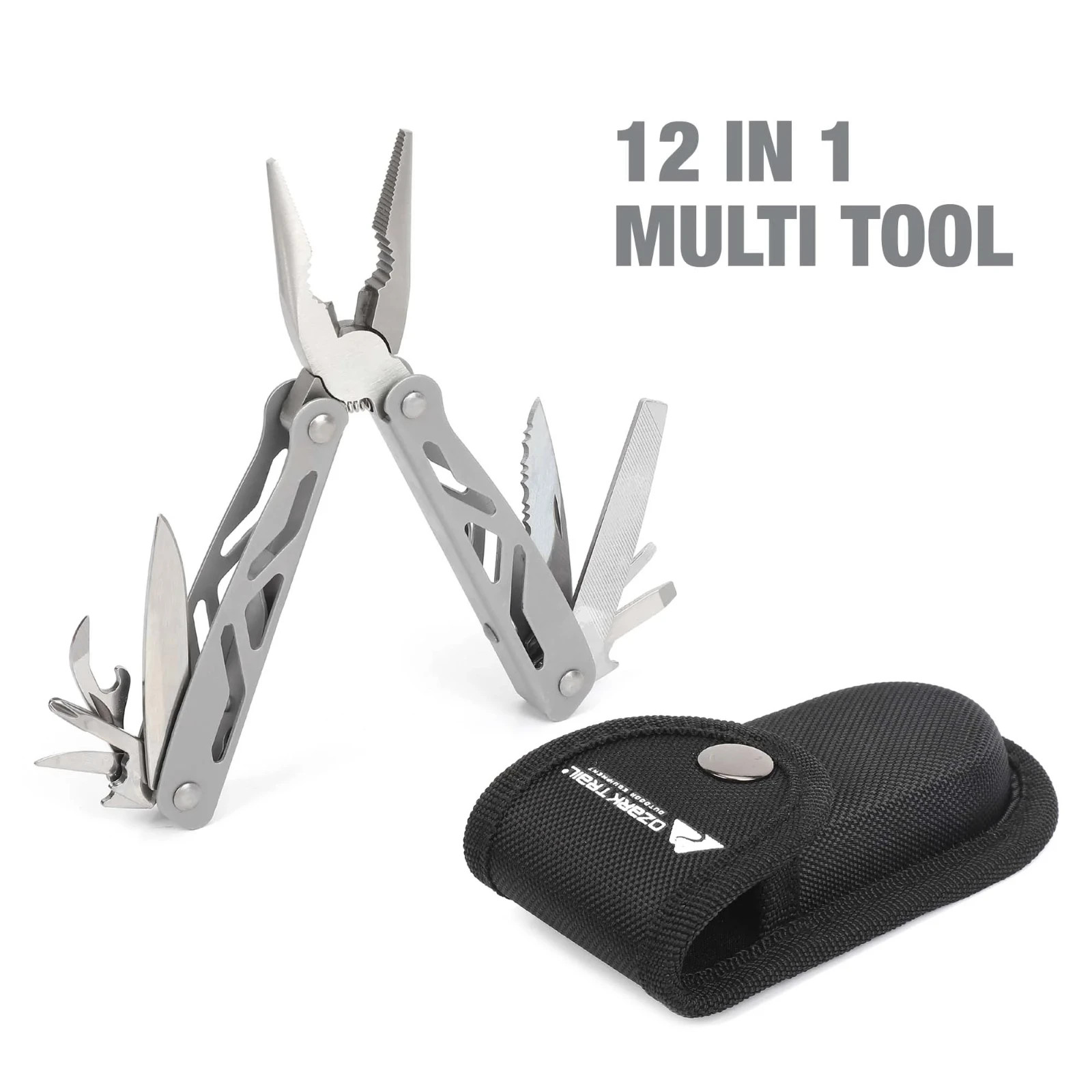Multitool Ozark Trail / 12 in 1 + Sheath Mossy Oak Winter White Camouflage * NEW