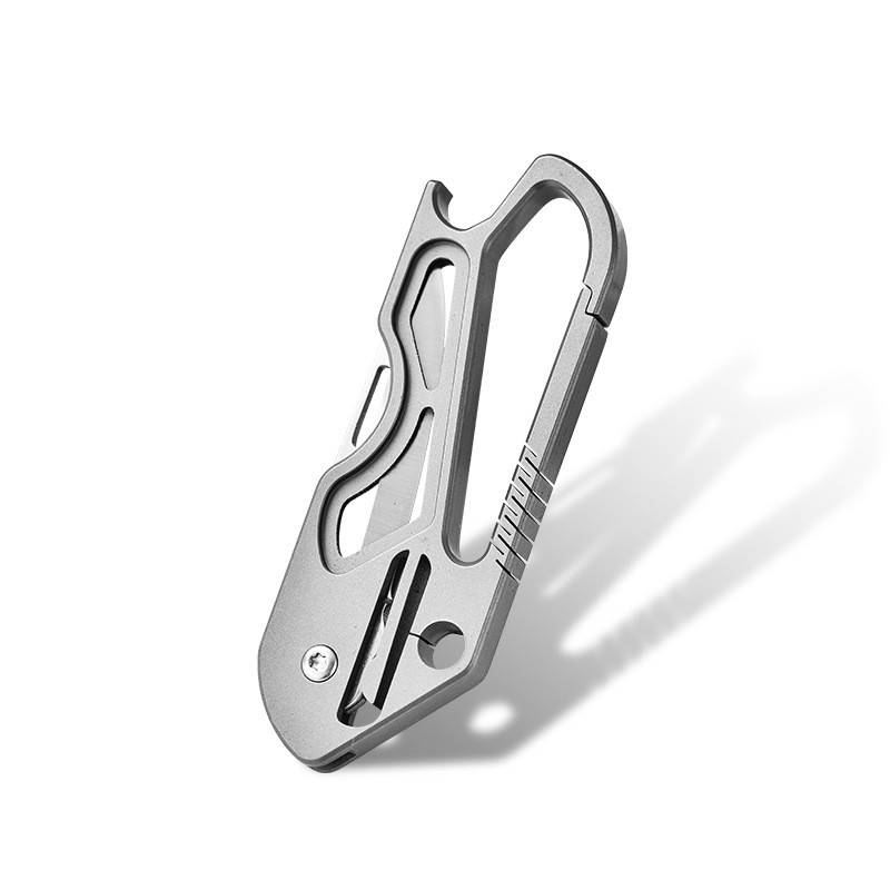Pocket Folding Blade Knife Carabiner Outdoor Camping Keychain EDC Tool