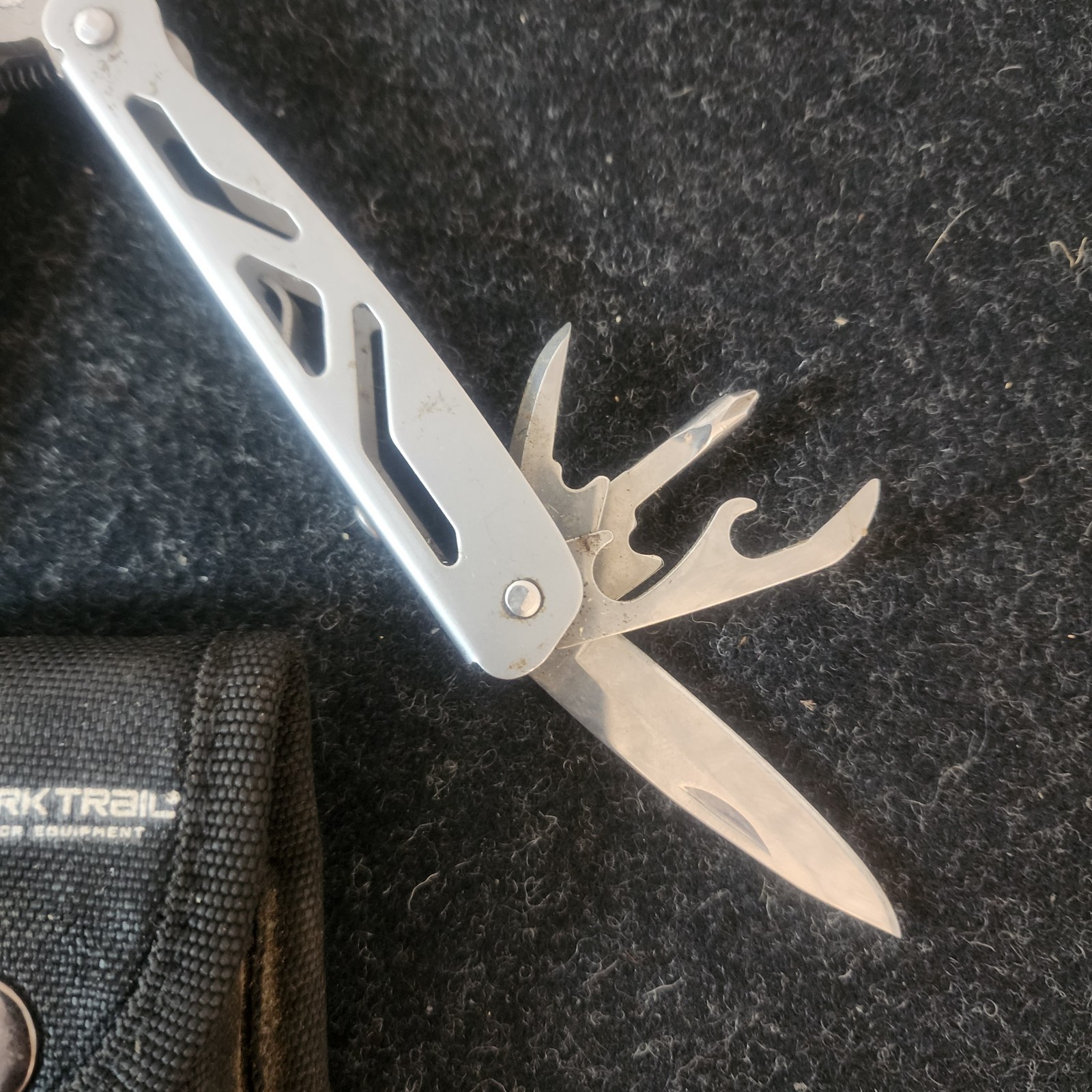 Ozark Trail Multi Tool Pliers Knife Screwdrivers w/ Nylon Belt Pouch