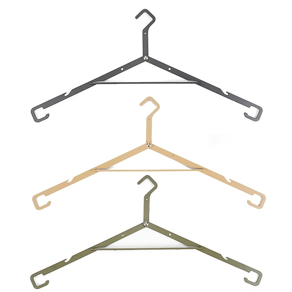 Iron Foldable Clothes Drying Rack for Outdoor Camping Portable Metal Hanger
