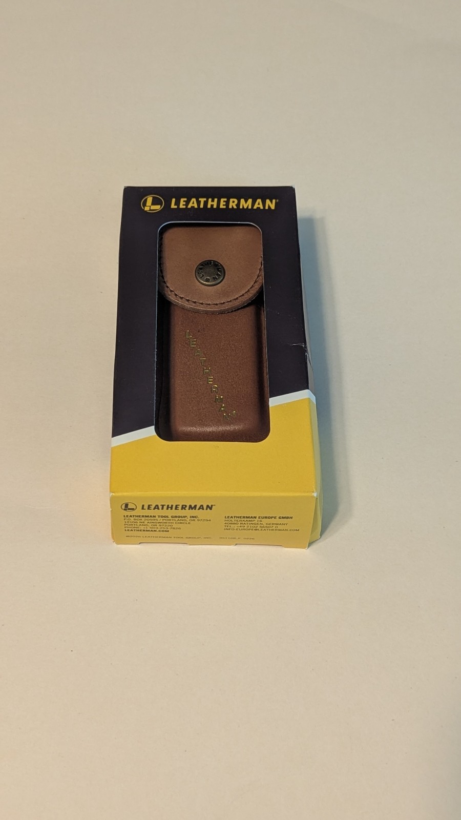LEATHERMAN, Heritage Leather Snap Sheath for Multi-Tools, Brown, Medium. NIB