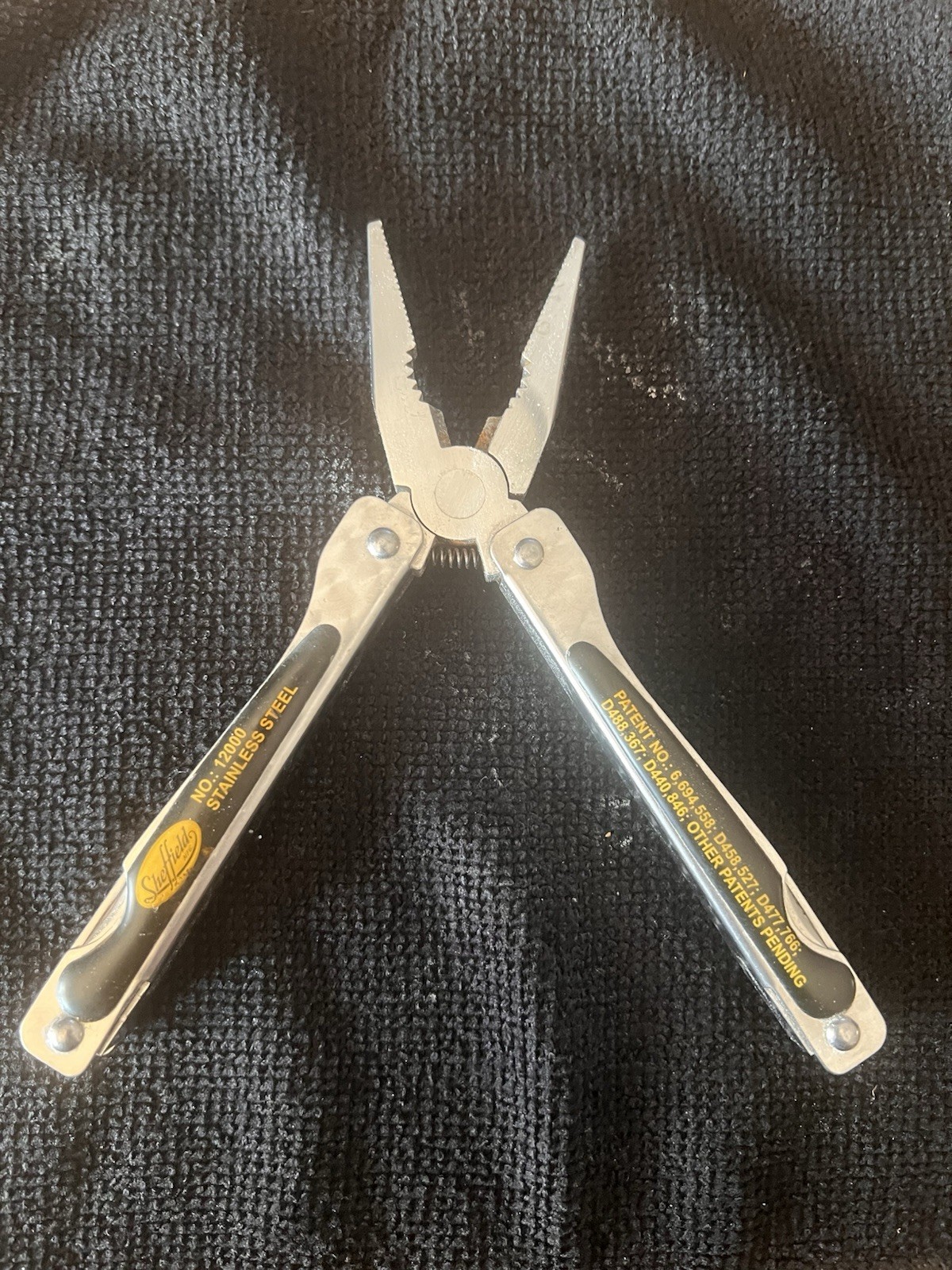 SHEFFIELD® No. 12000 Stainless Steel 15-in-1 Multi-Tool w/ Nylon Belt Pouch
