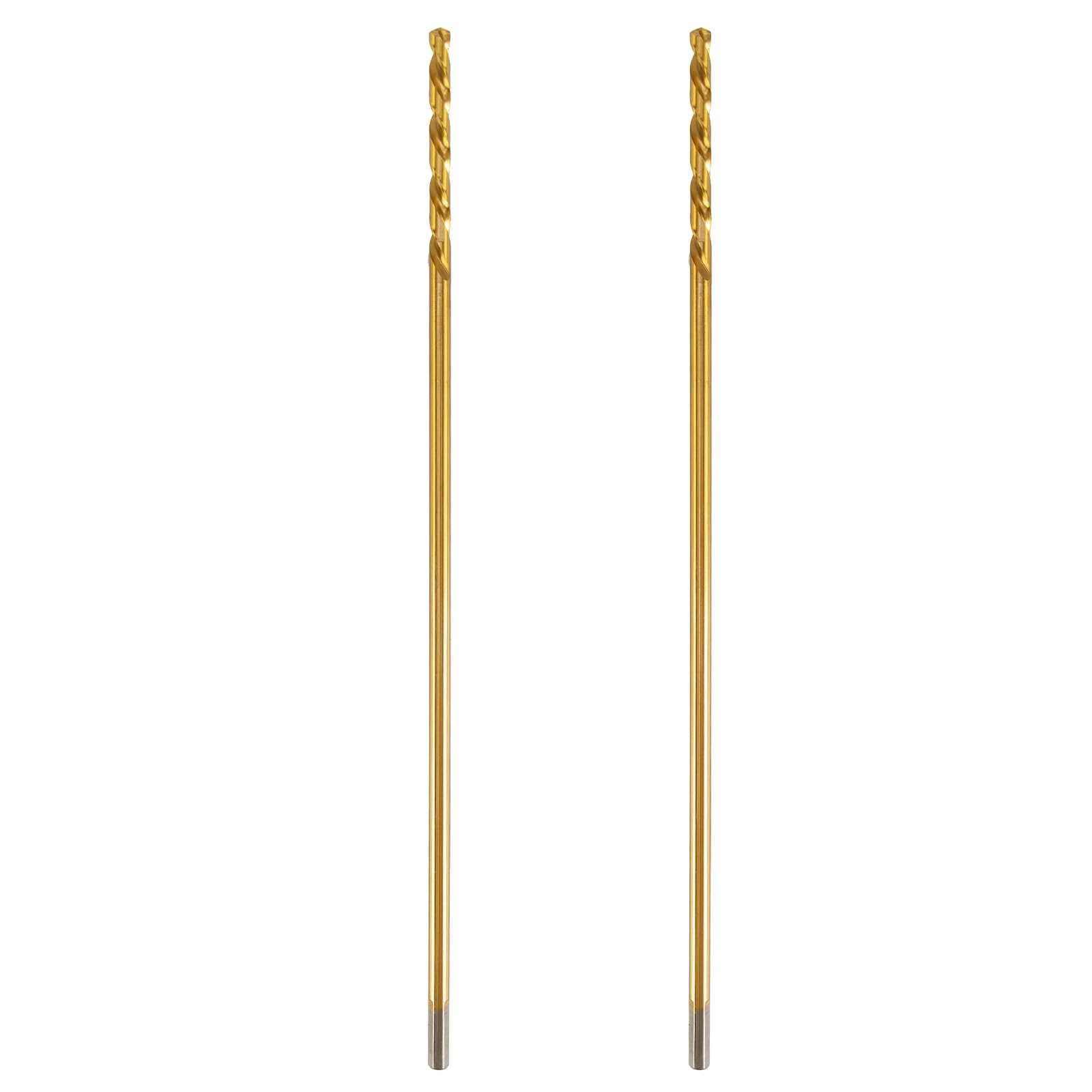 1/4 x 12 Inch Extra Long Drill Bits (2 Pack), Aircraft Drill Bit Titanium M2 …