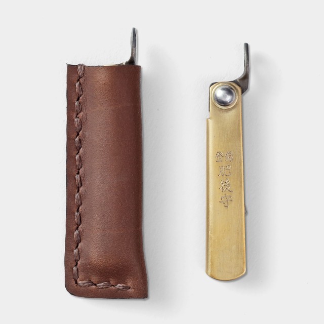TRAVELER’S Factory Cowhide Leather Case for Pocket knife Higonokami Small size