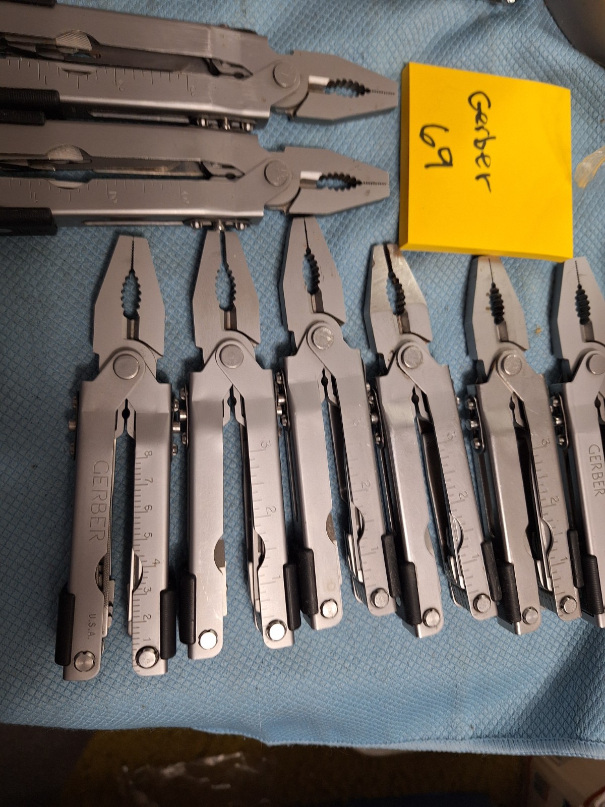 8 GERBER SILVER PLYERS Multi Tools Loc GERBER 69