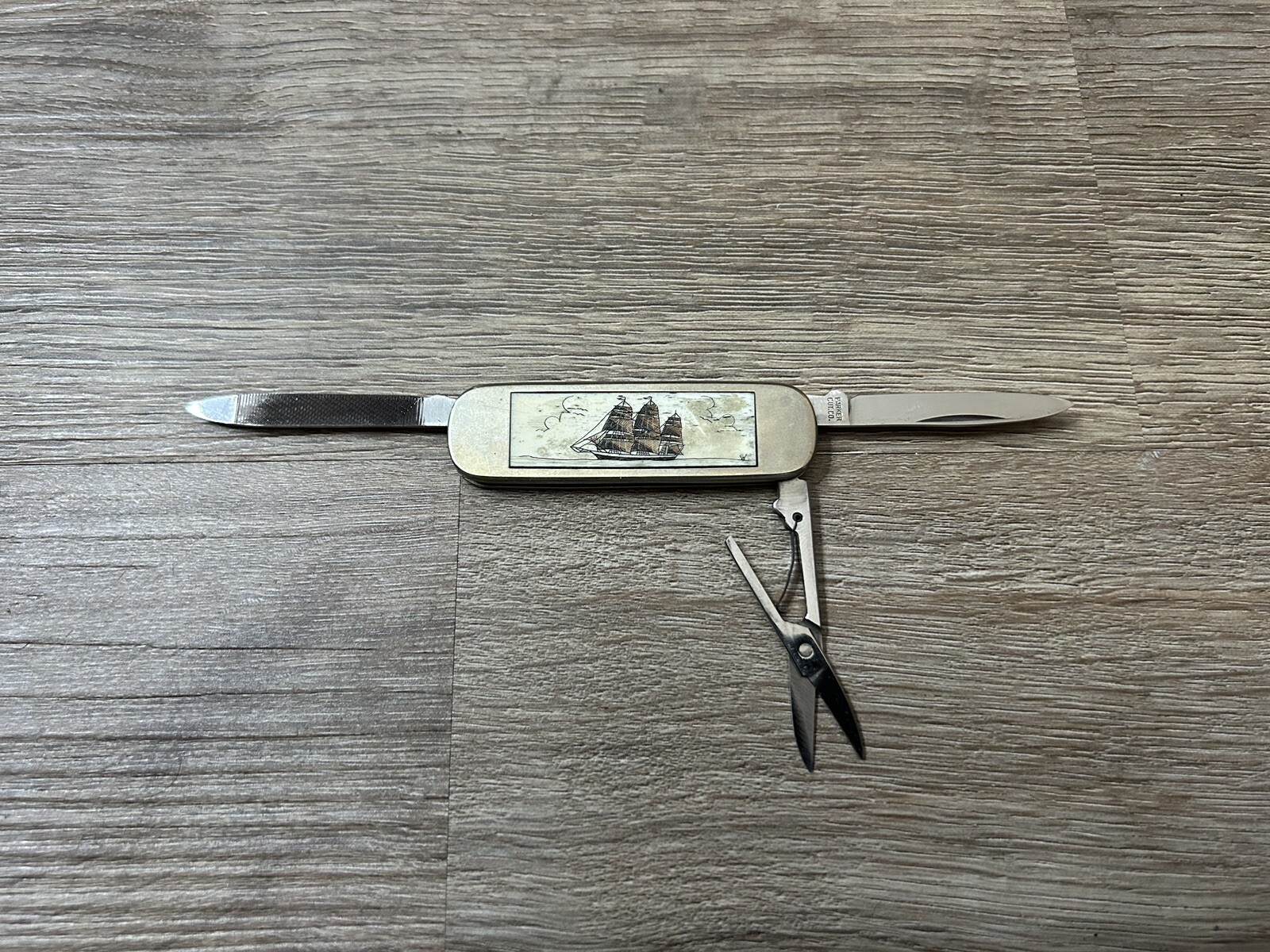 Vintage Parker Cut Co Ships Stainless Steel Multi Tool Pocket Knife Japan